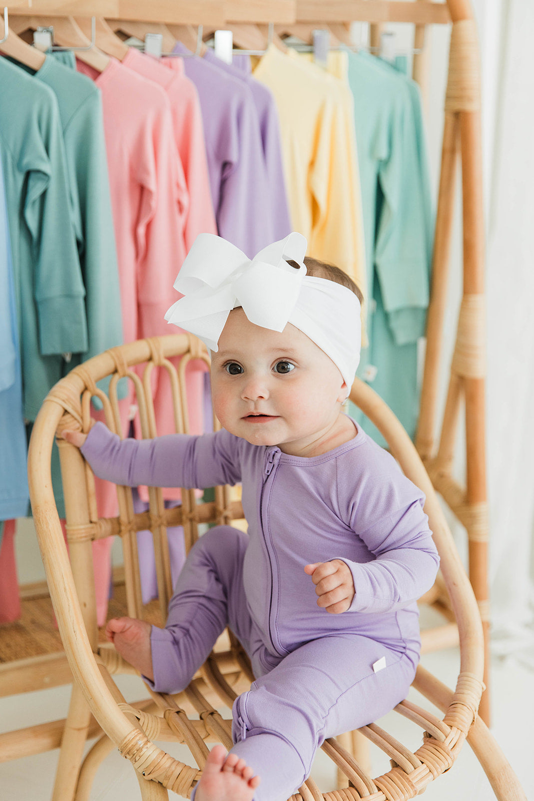 Zippered Romper in Lilac