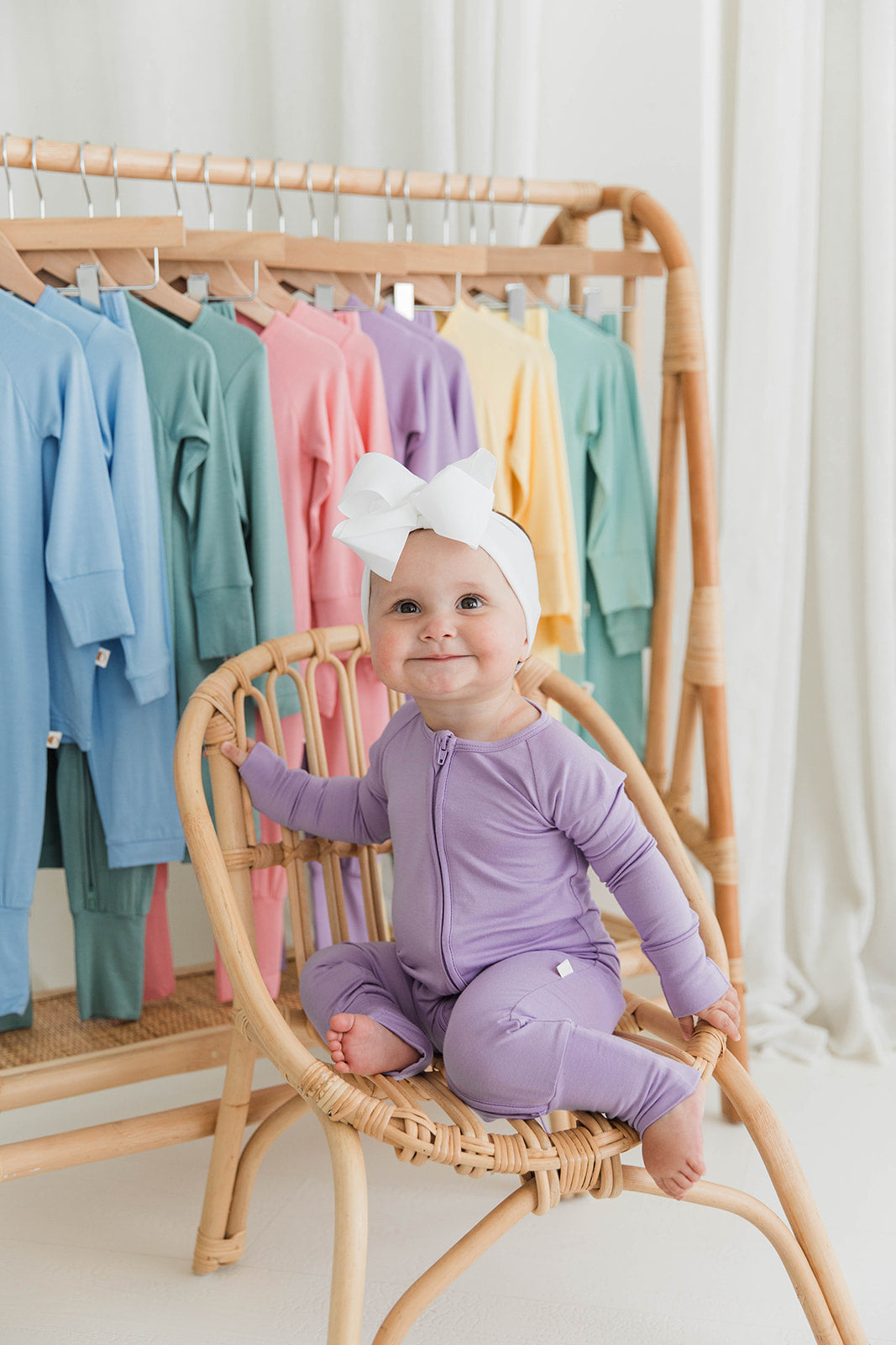 Zippered Romper in Lilac