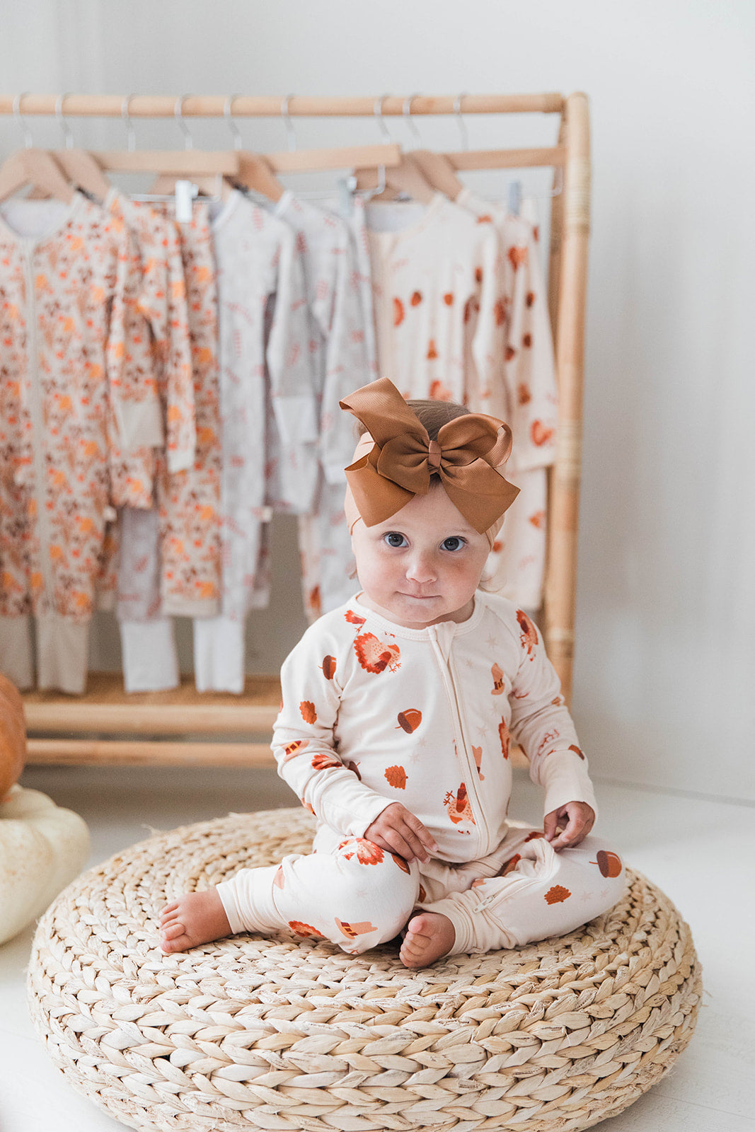 Zippered Romper in Turkey Trot