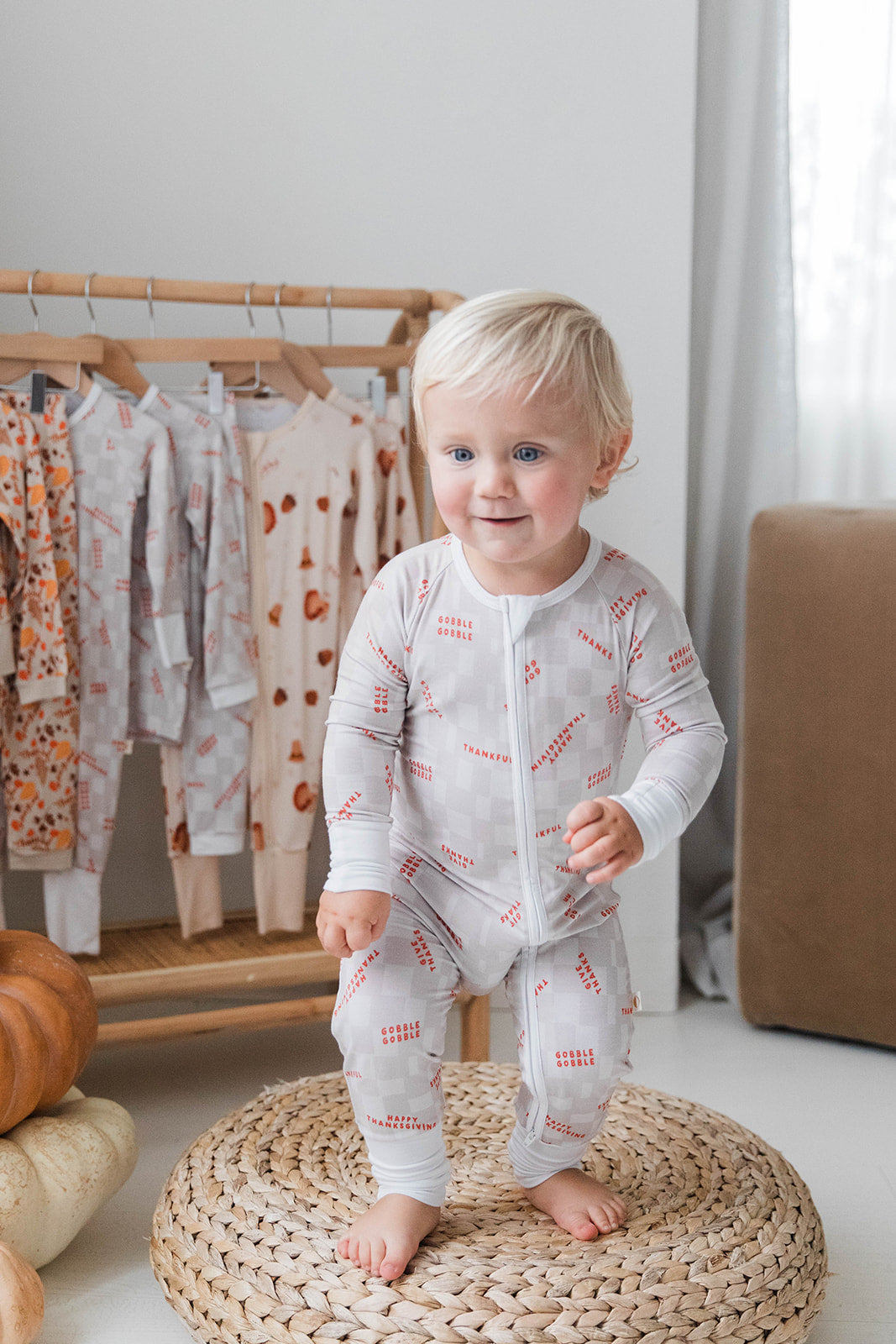 Zippered Romper in Thankful