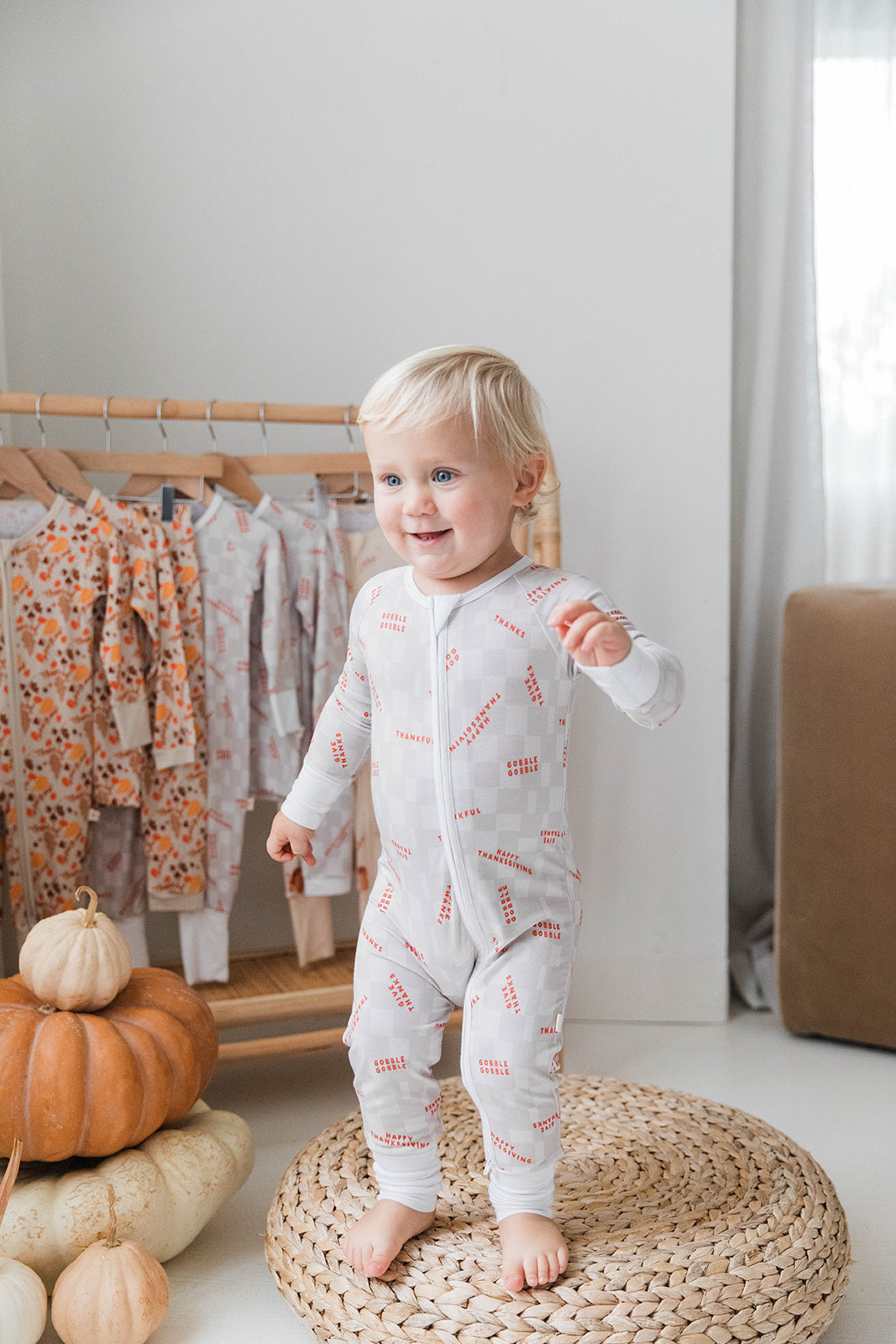 Zippered Romper in Thankful