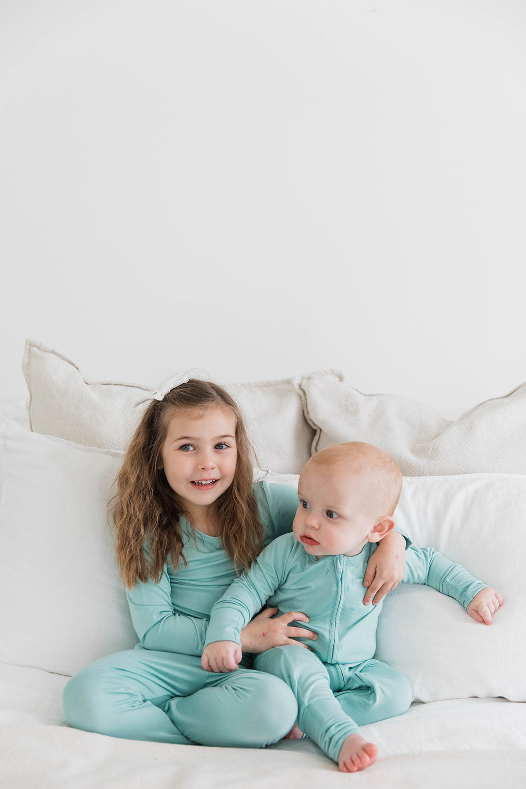 Zippered Romper in Mint