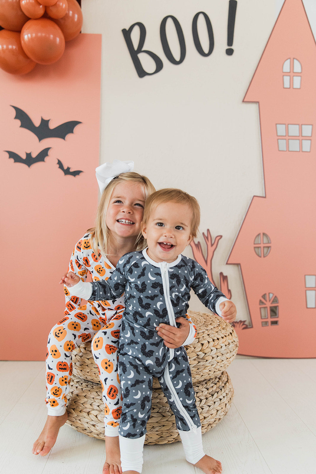Zippered Romper in Spooky Night