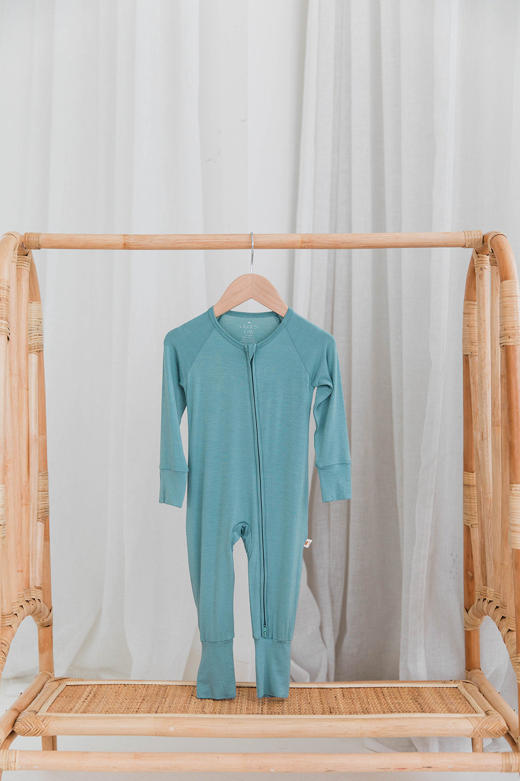 Zippered Romper in Sea