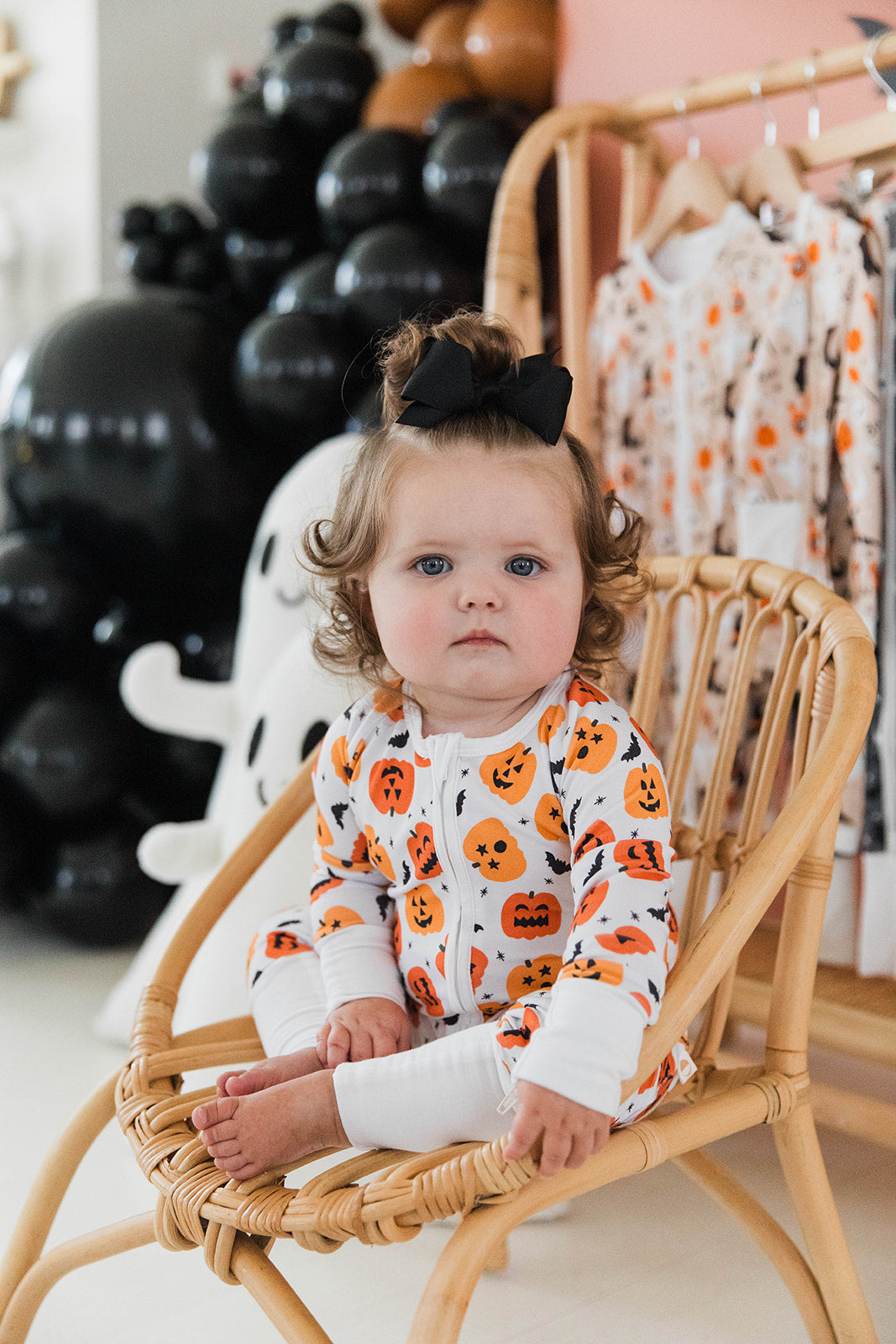 Zippered Romper in Trick or Treat
