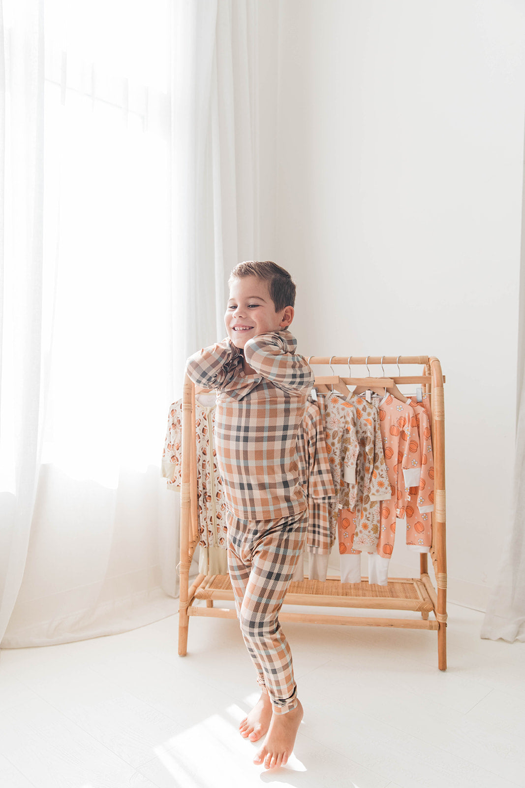 Two Piece Set in Autumn Plaid