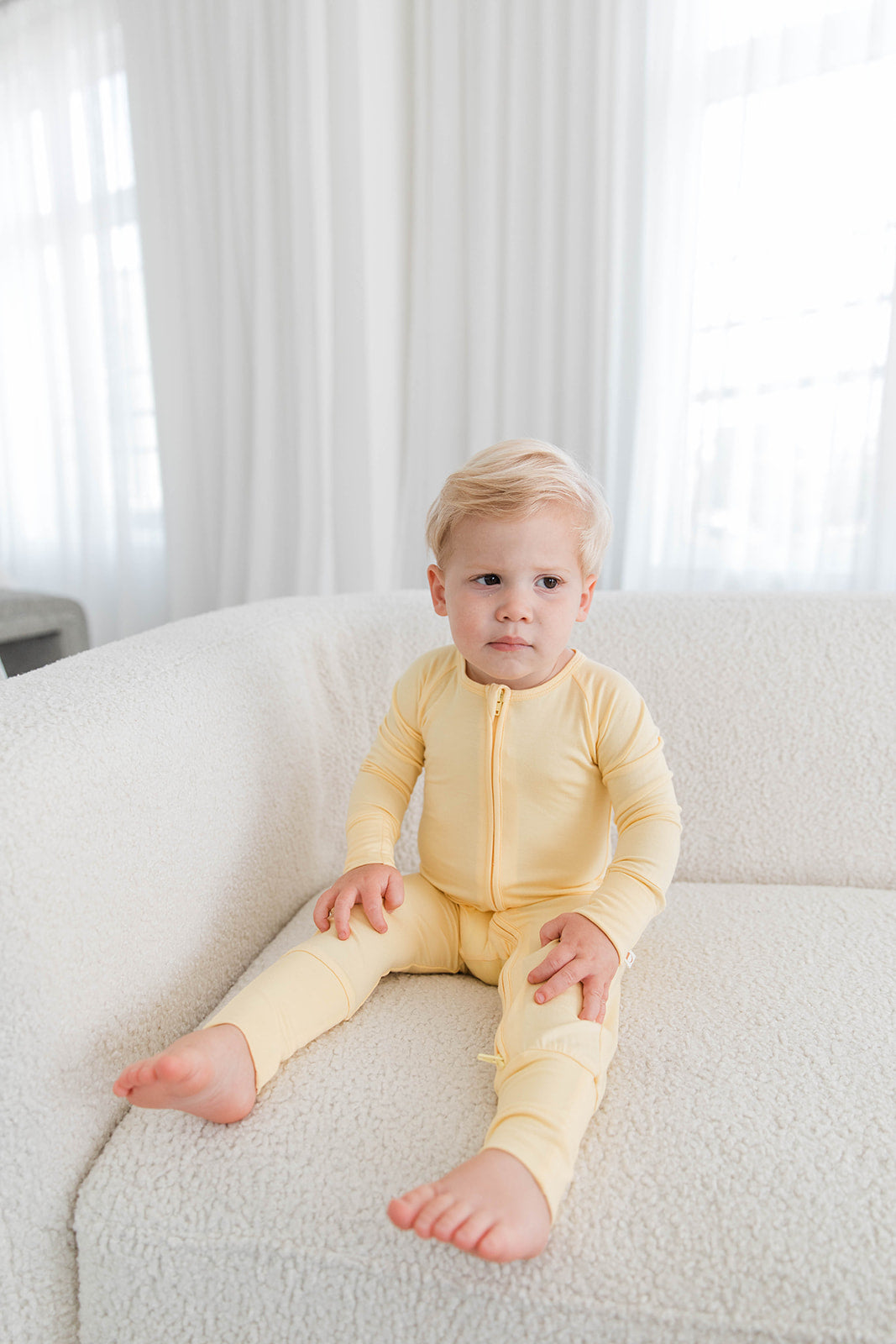 Zippered Romper in Sunshine