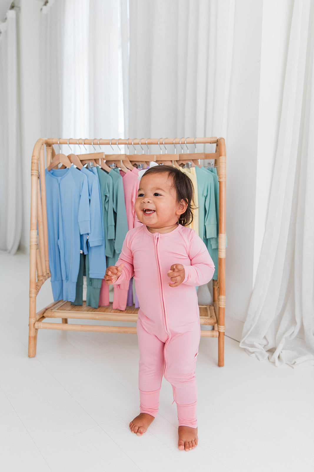 Zippered Romper in Tulip