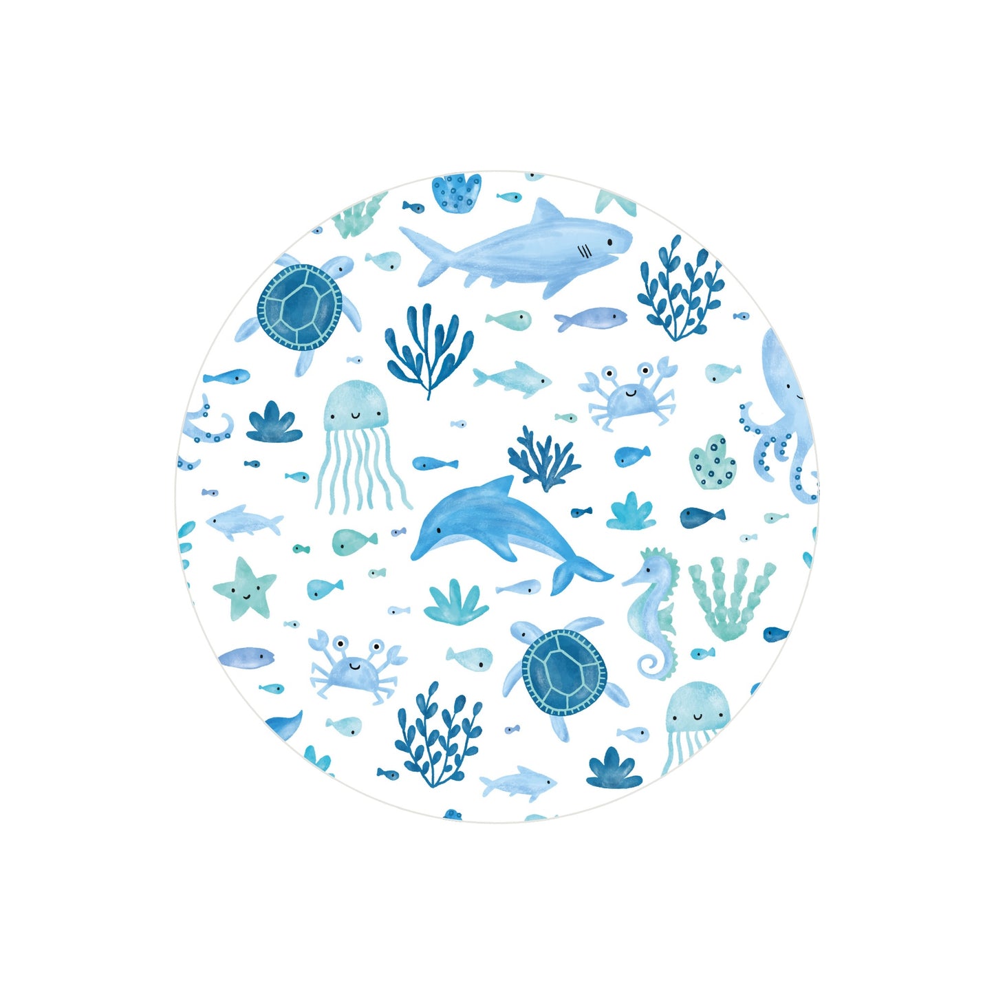 Zippered Romper in Under the Sea - Blue