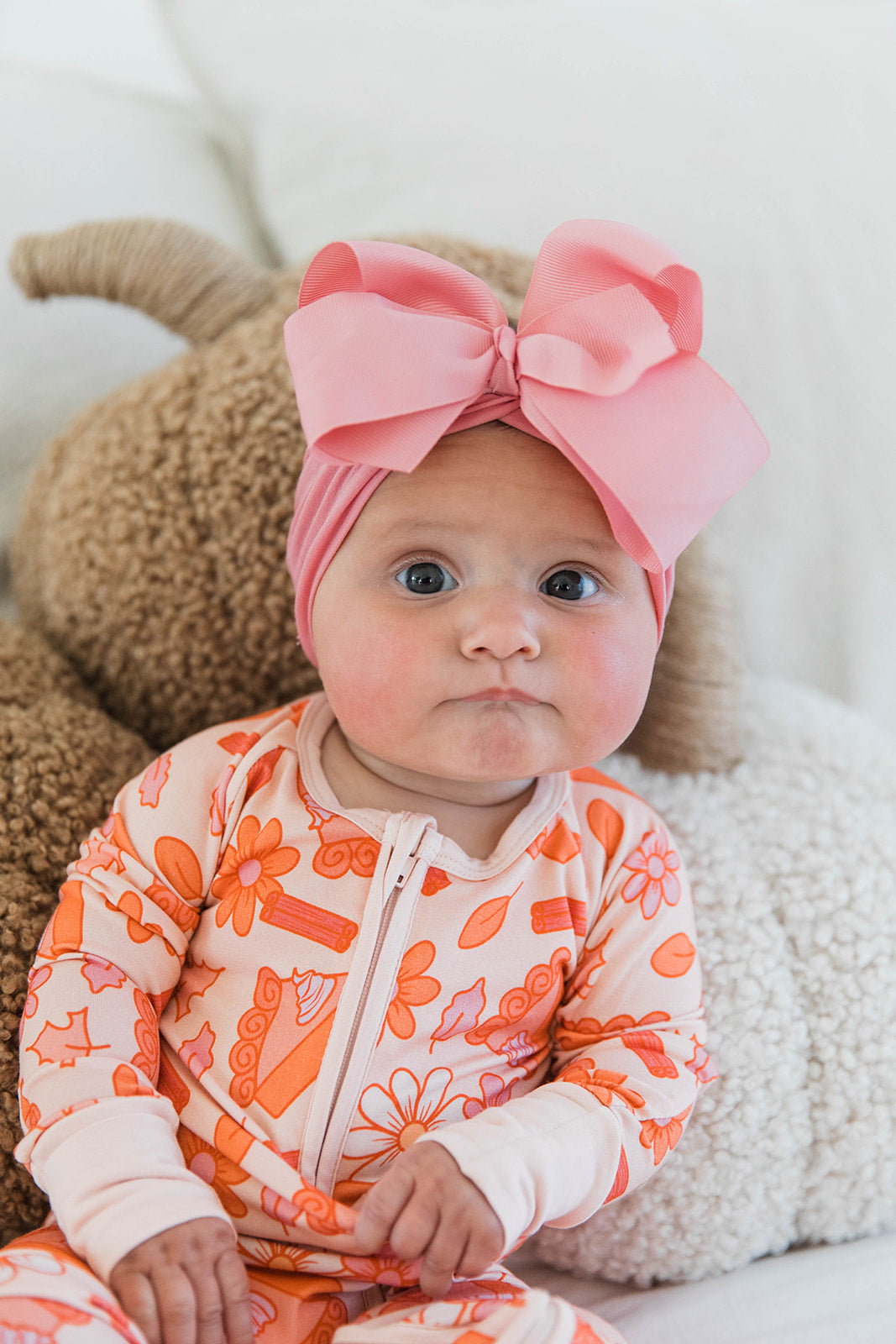 Zippered Romper in Pumpkin Pie