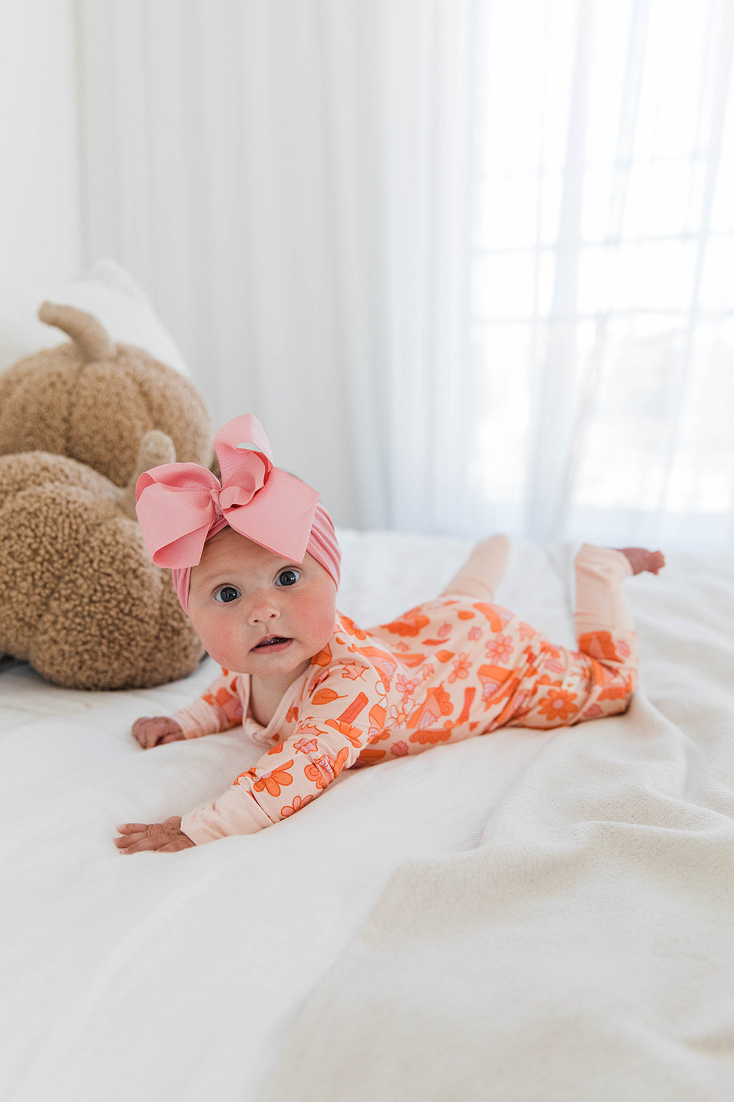 Zippered Romper in Pumpkin Pie