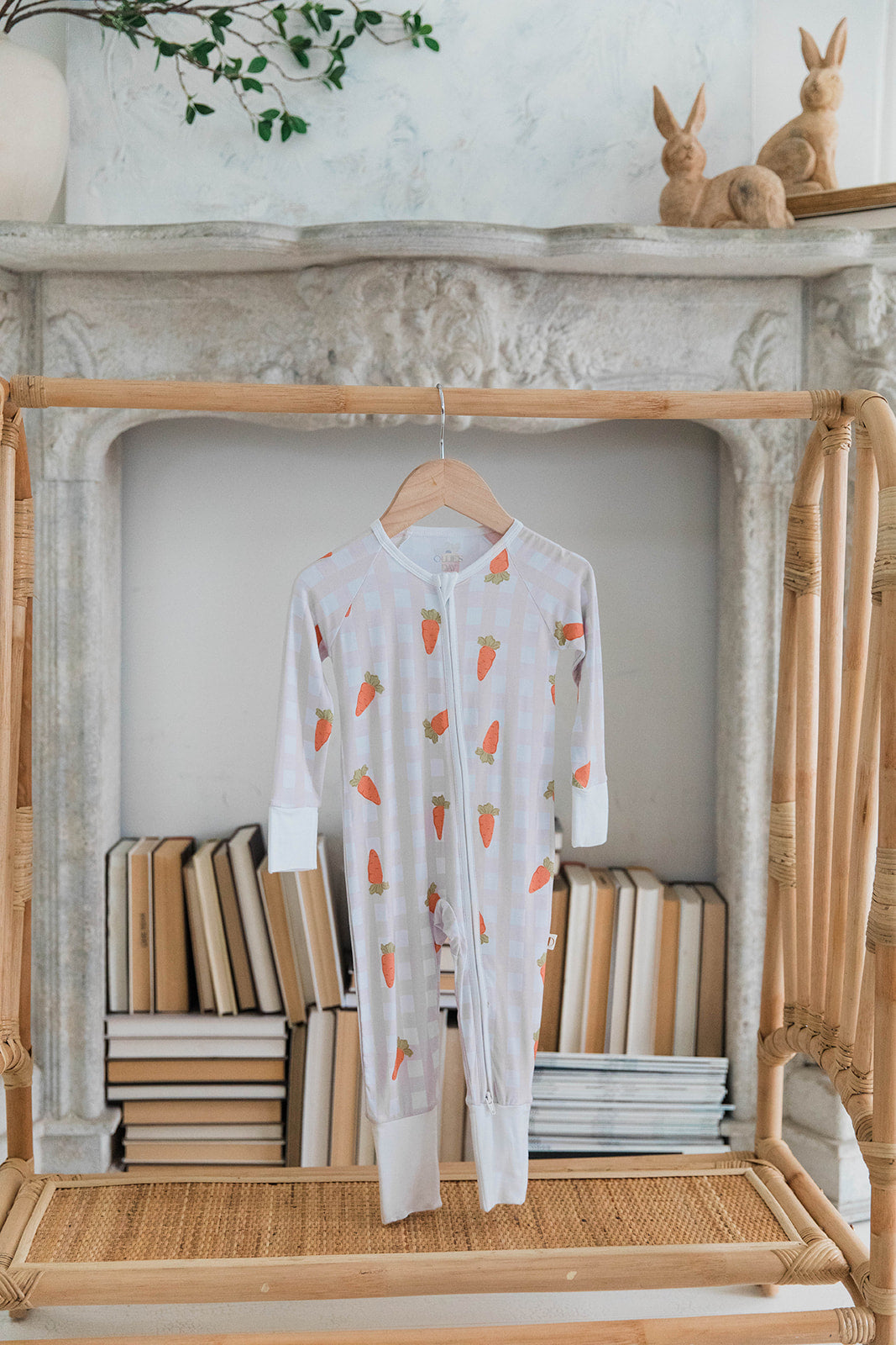 Zippered Romper in Carrots