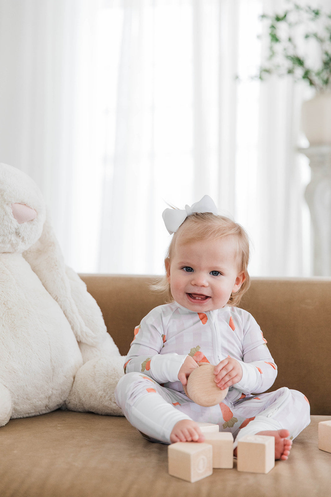 Zippered Romper in Carrots