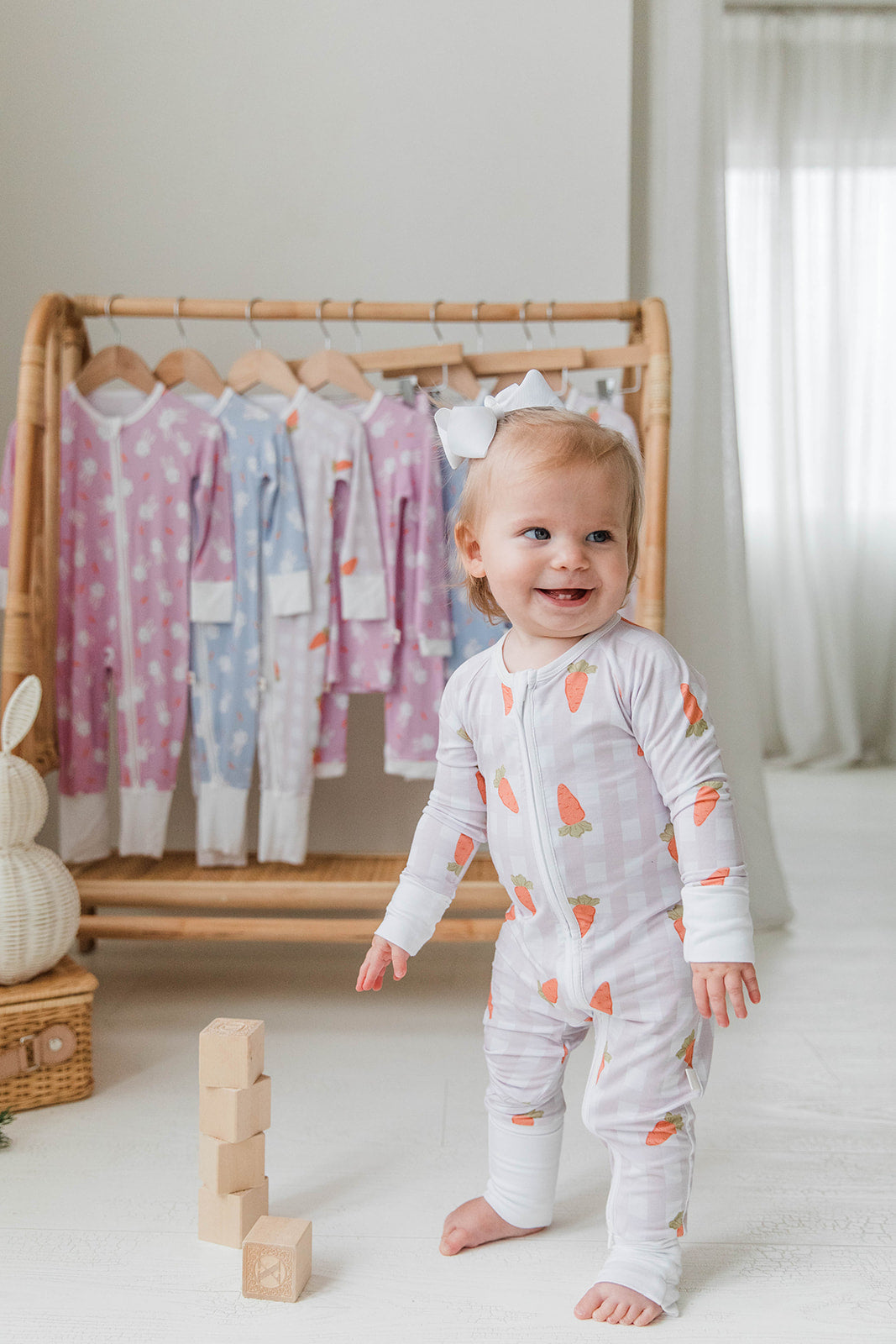 Zippered Romper in Carrots