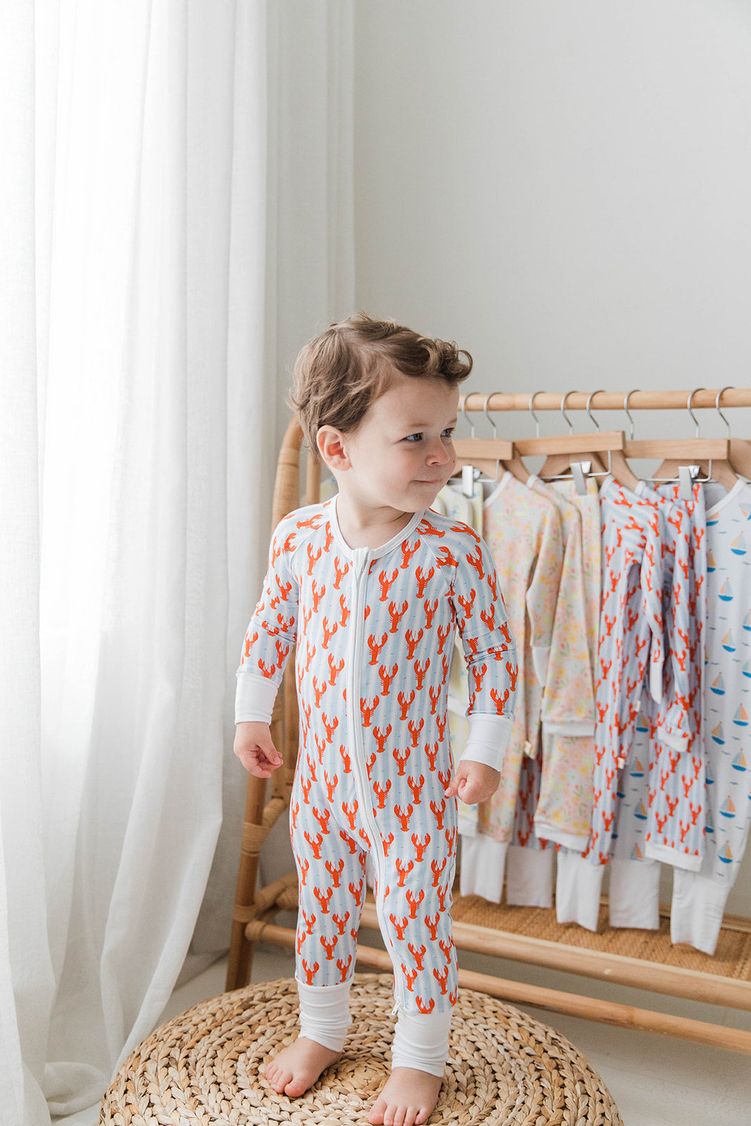 Zippered Romper in Marina Stripe