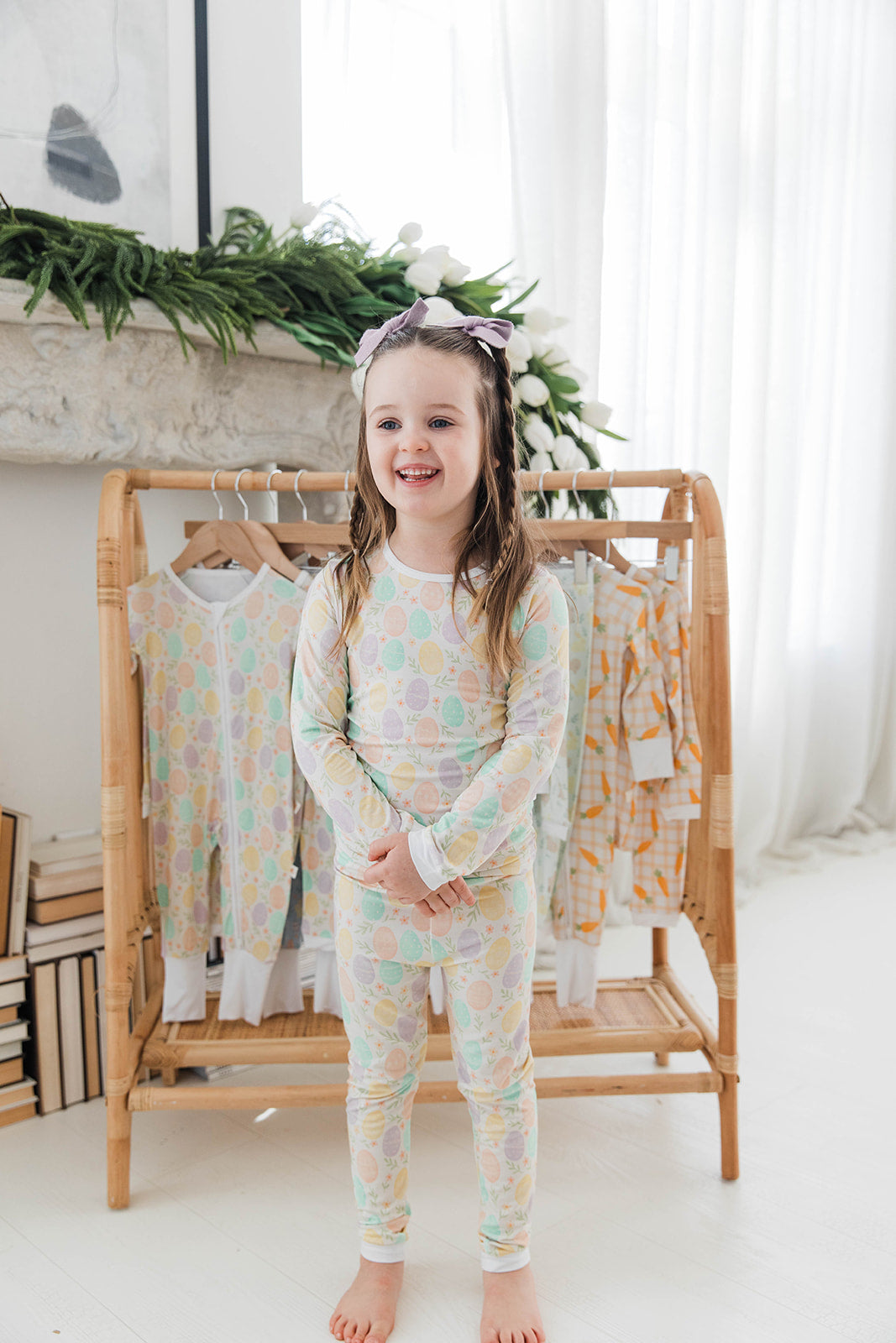 Two Piece Set in Pastel Egg Meadow