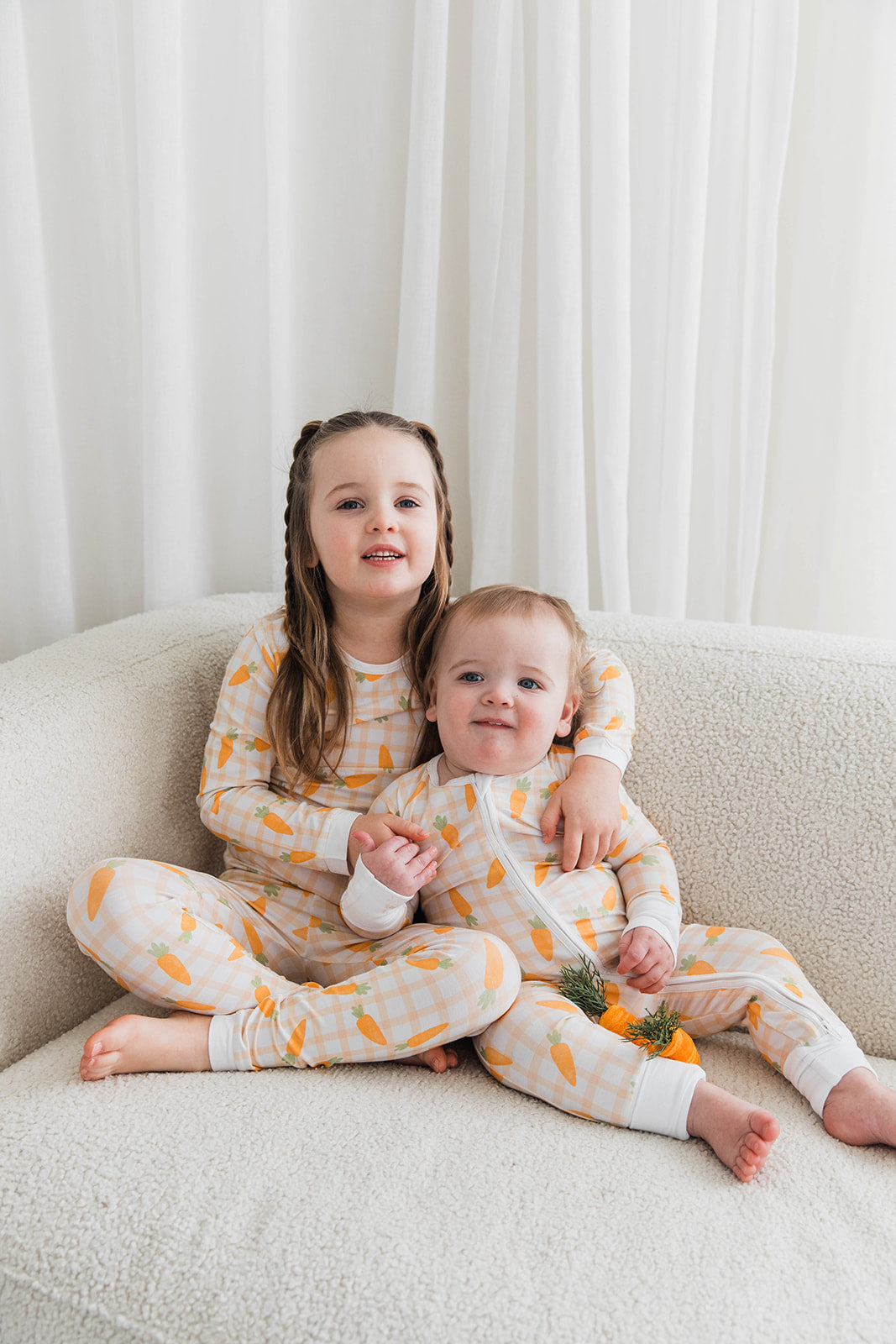 Two Piece Set in Carrot Patch Plaid
