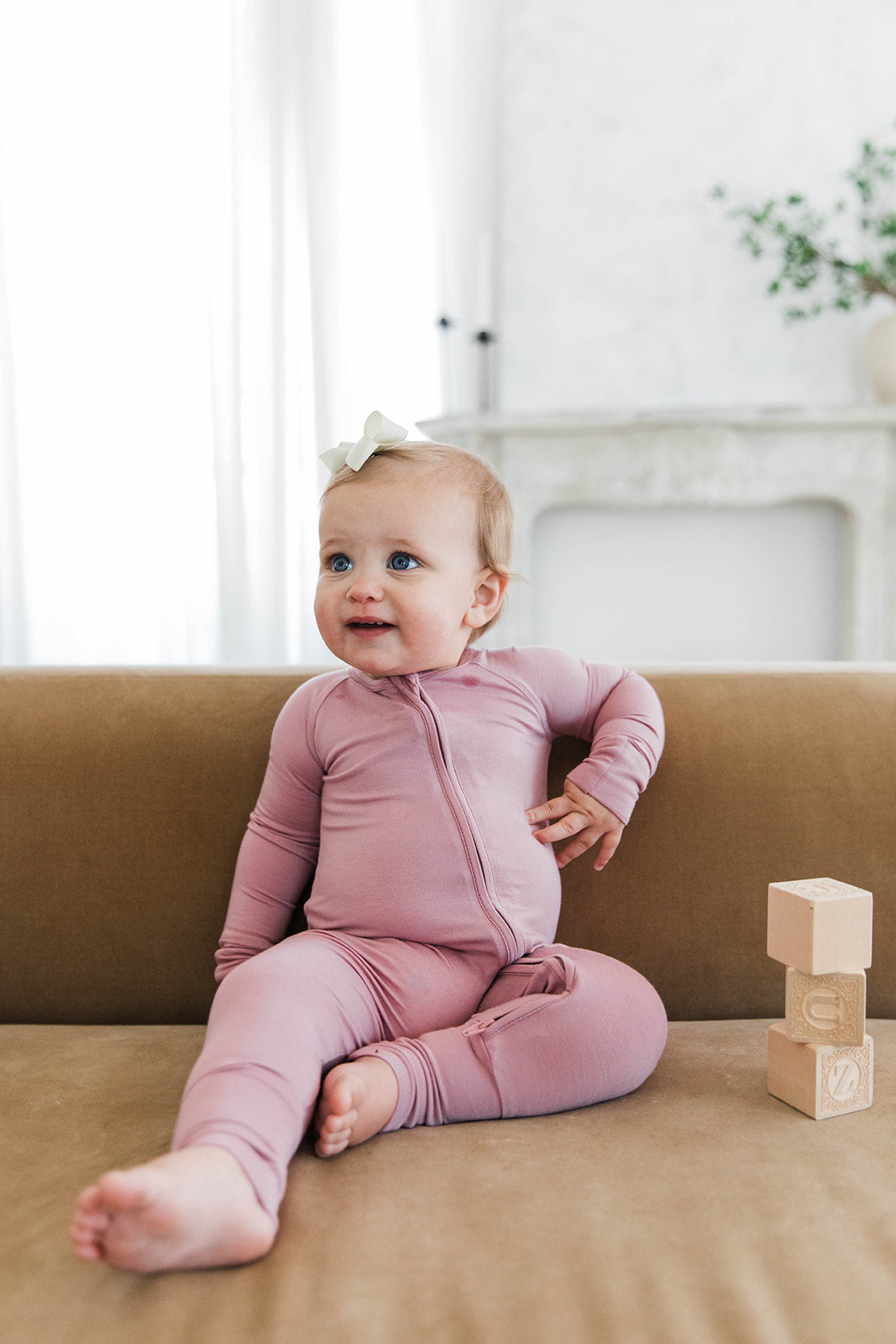 Zippered Romper in Raspberry