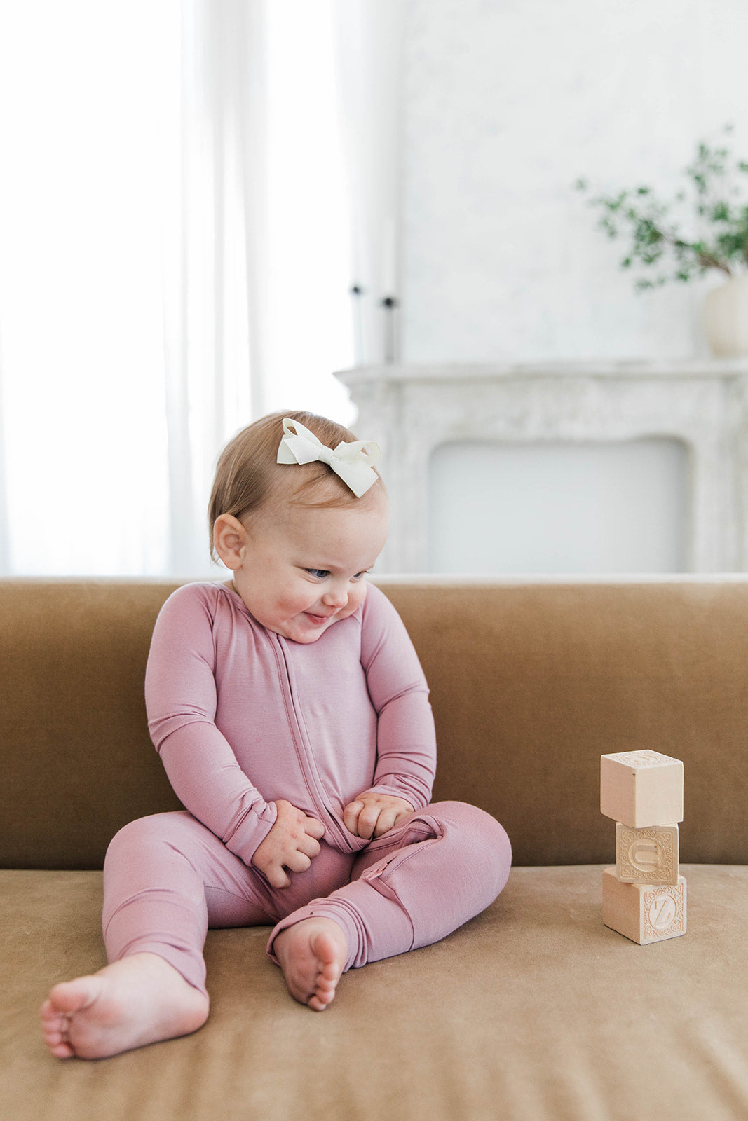 Zippered Romper in Raspberry