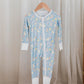 Zippered Romper in Bunny Blossom Meadow