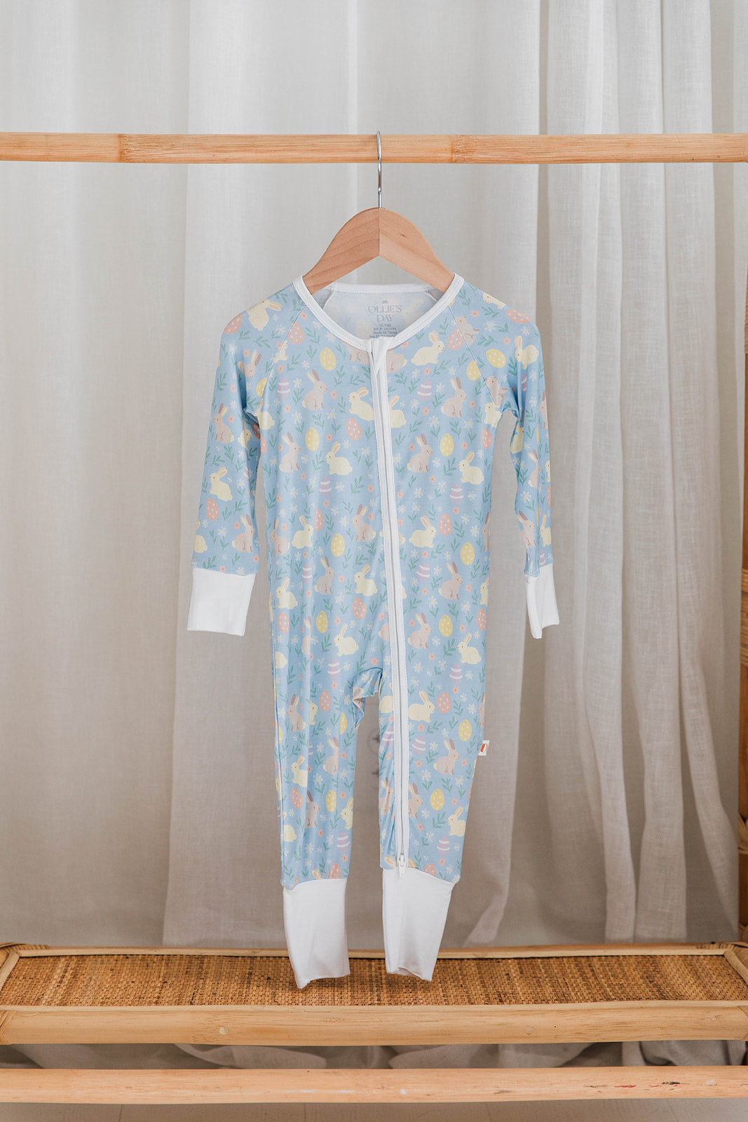 Zippered Romper in Bunny Blossom Meadow