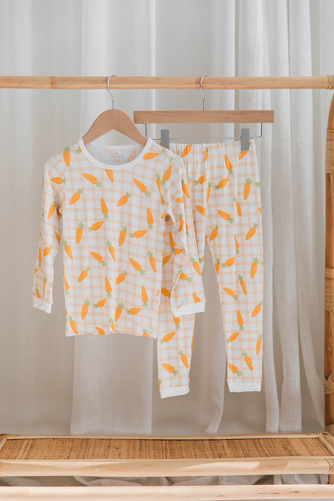 Two Piece Set in Carrot Patch Plaid