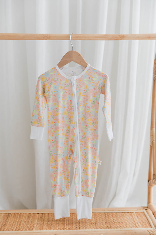 Zippered Romper in Amalfi Bloom