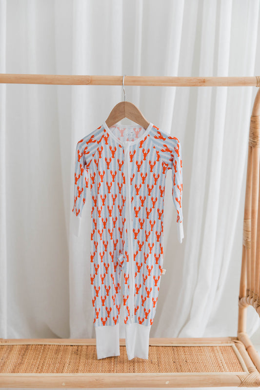 Zippered Romper in Marina Stripe