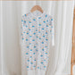 Zippered Romper in Coastal Breeze
