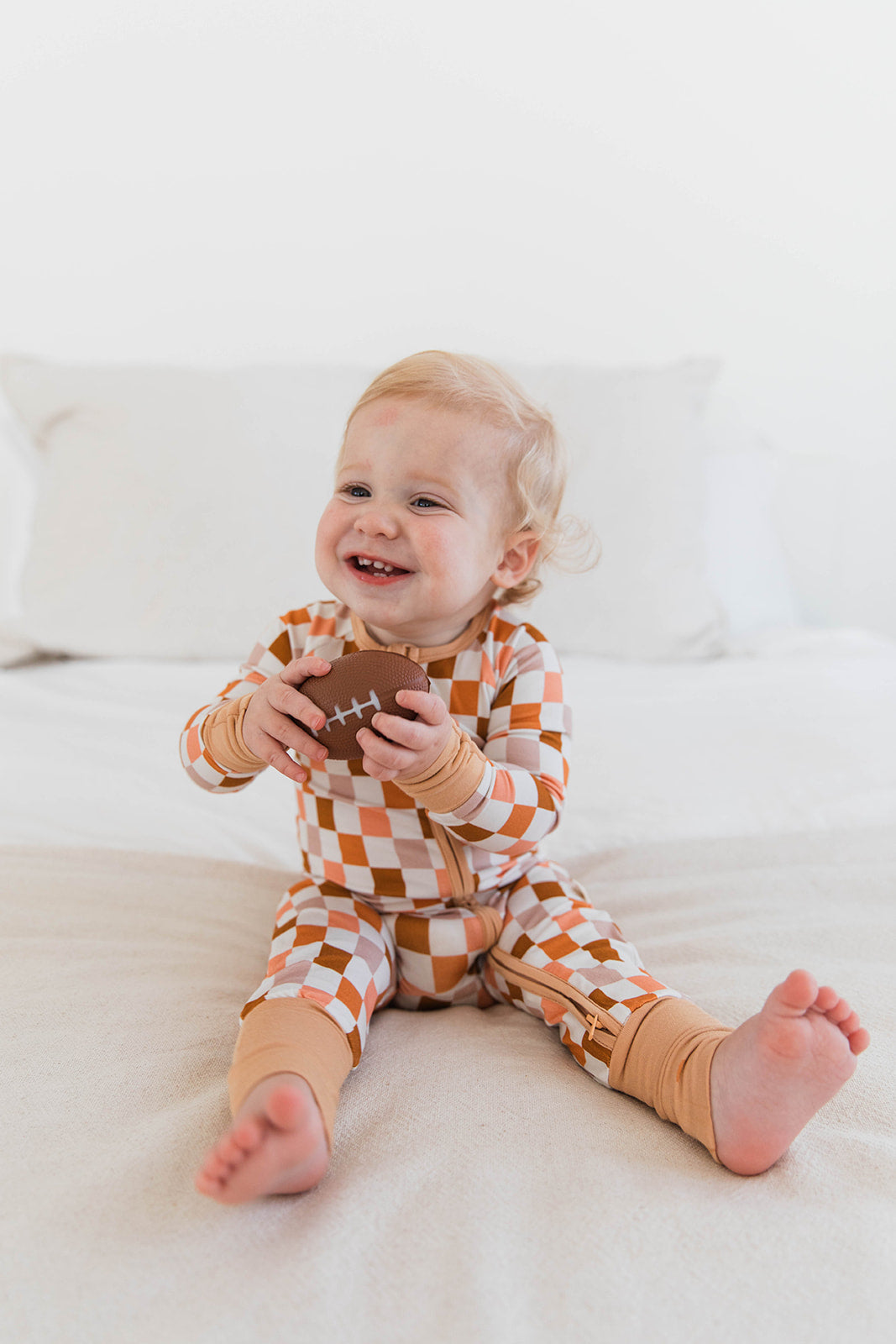 Zippered Romper in Pumpkin Spice