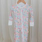 Zippered Romper in Spring Garden