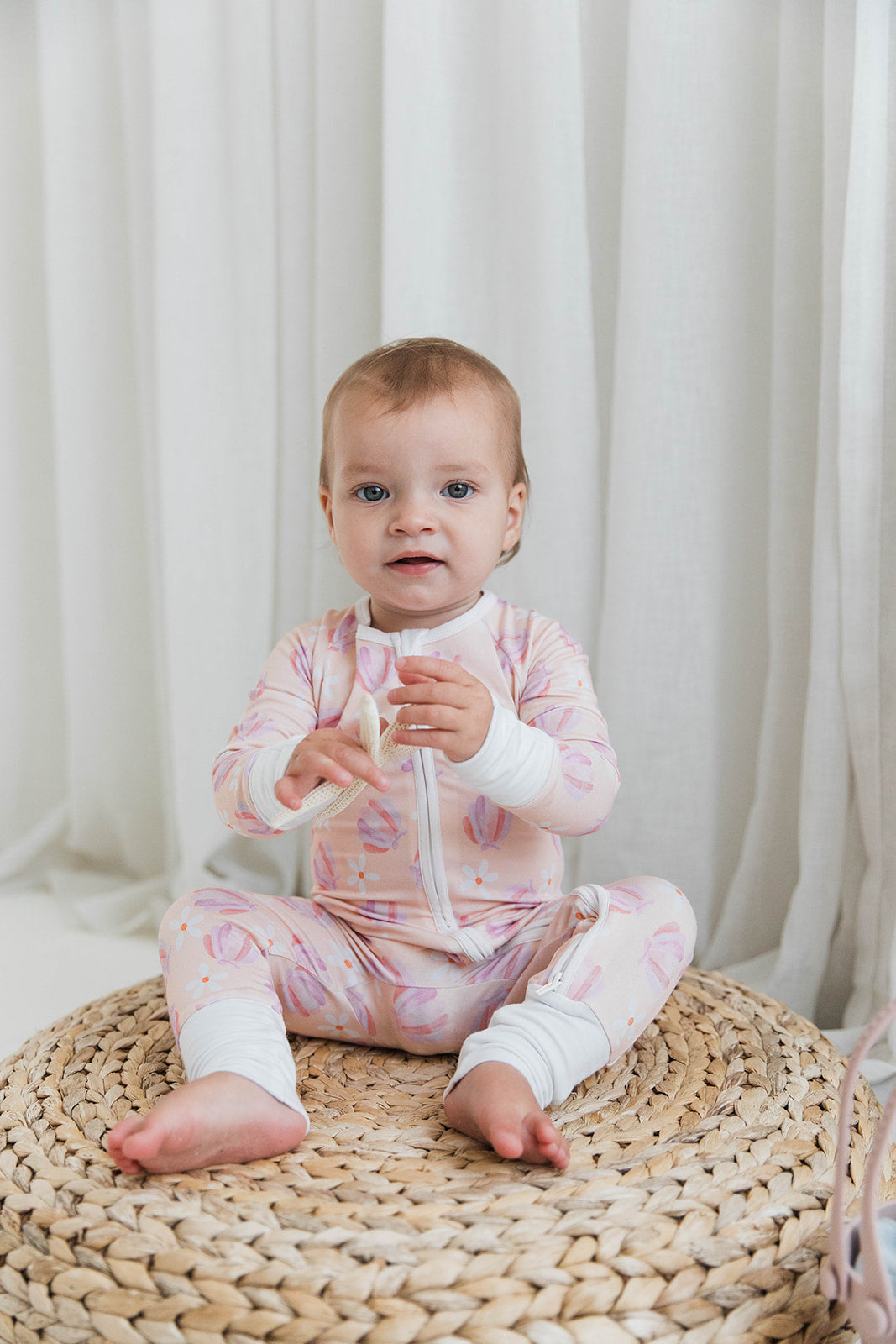 Zippered Romper in Shells