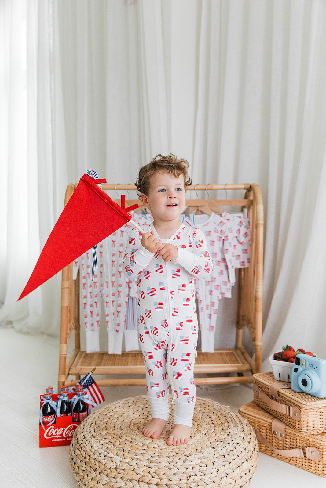 Zippered Romper in Old Glory