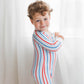Zippered Romper in All American