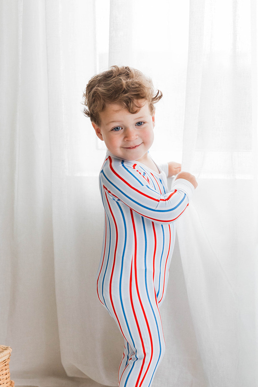Zippered Romper in All American