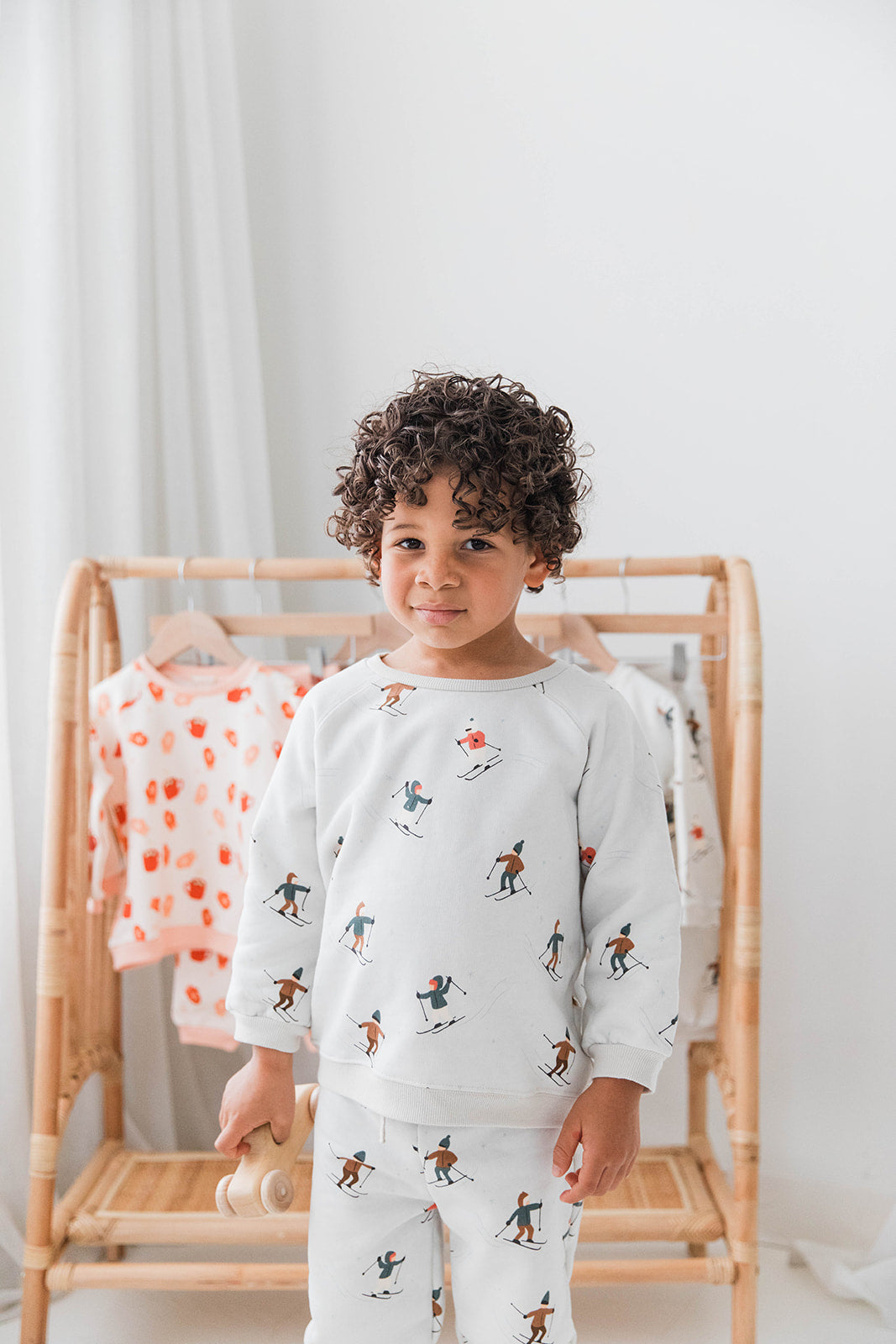 Baby & Toddler Winter Ski Sweat Set | Snow & Skier Outfit