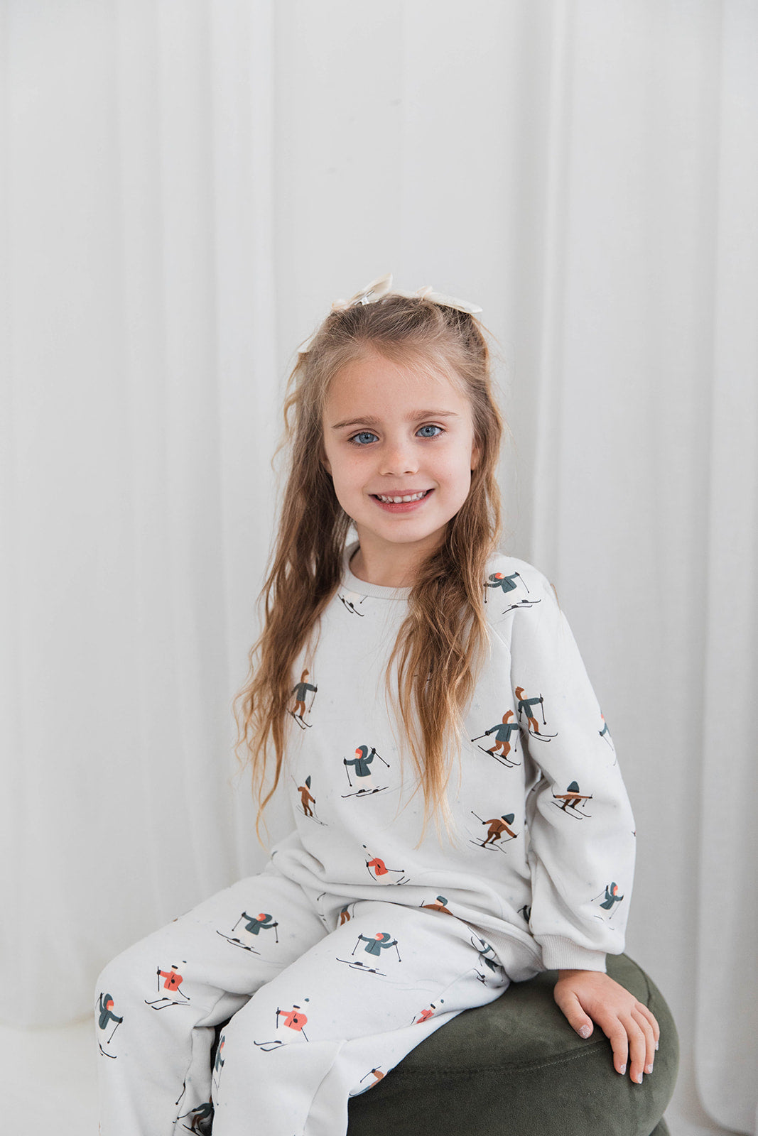 Baby & Toddler Winter Ski Sweat Set | Snow & Skier Outfit