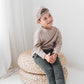 Long Sleeve Waffle Tee - Beige