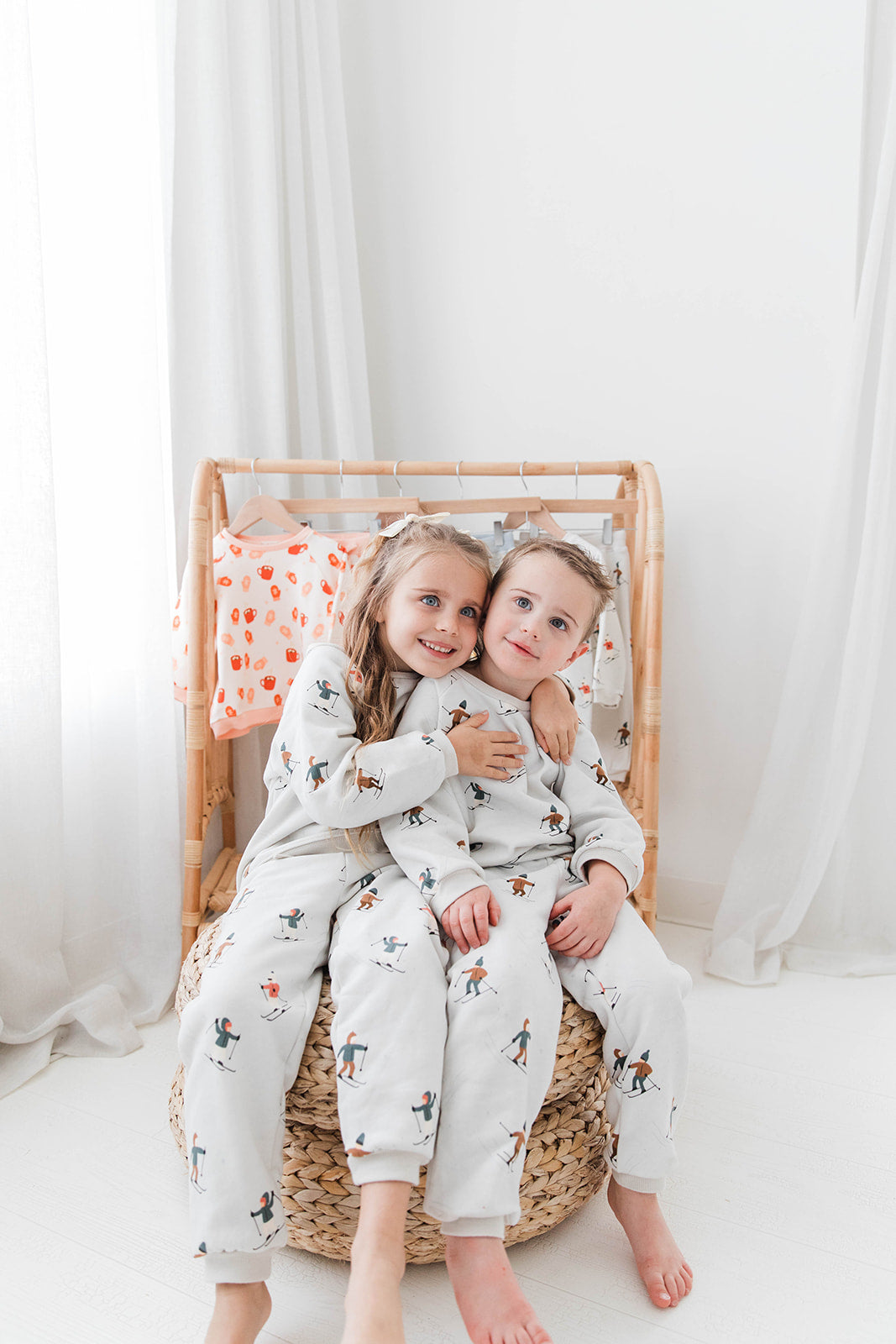 Baby & Toddler Winter Ski Sweat Set | Snow & Skier Outfit