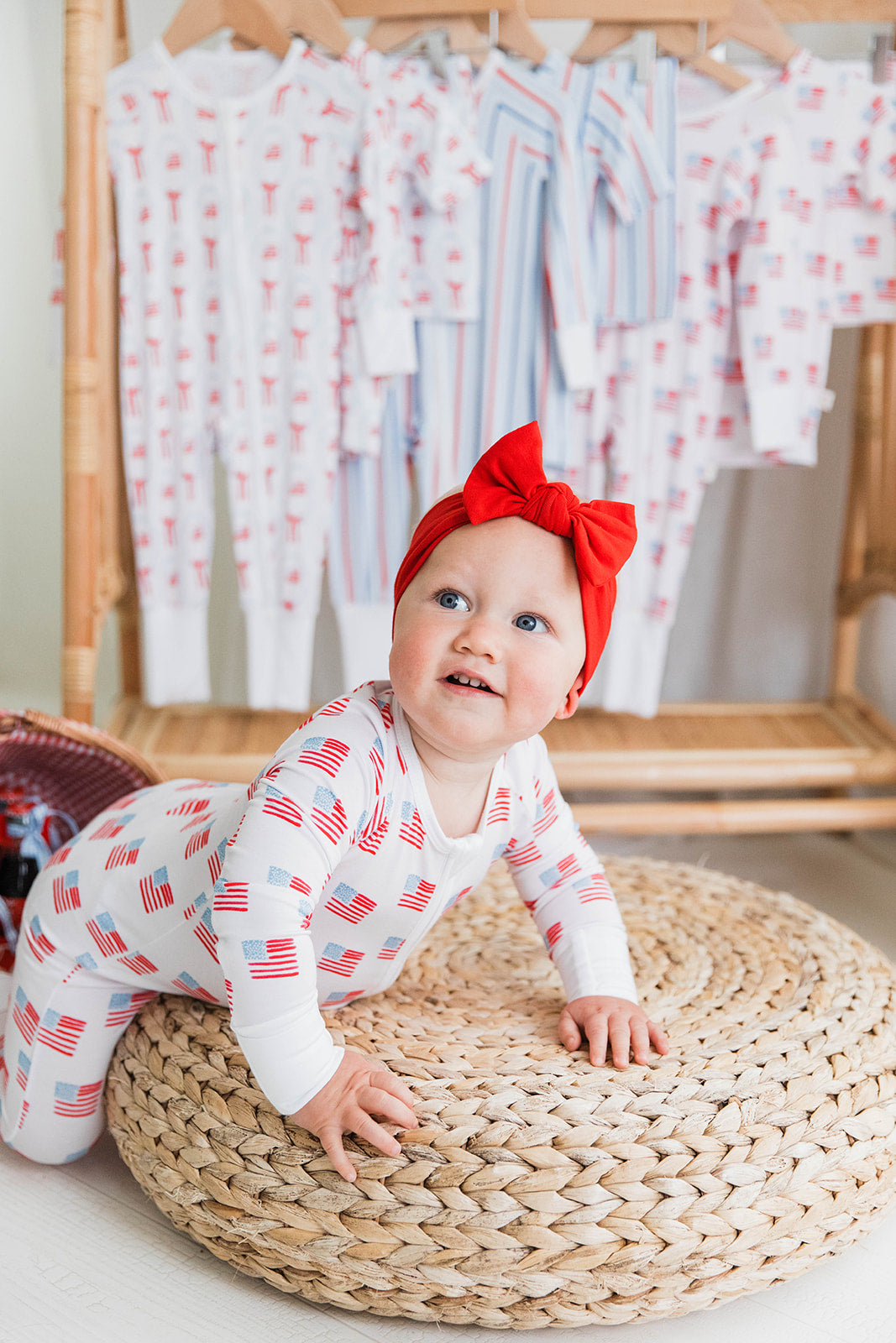 Zippered Romper in Old Glory