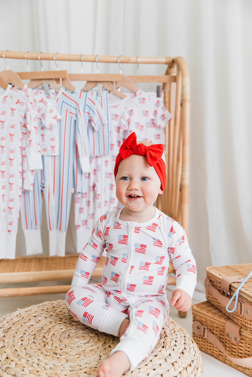 Zippered Romper in Old Glory