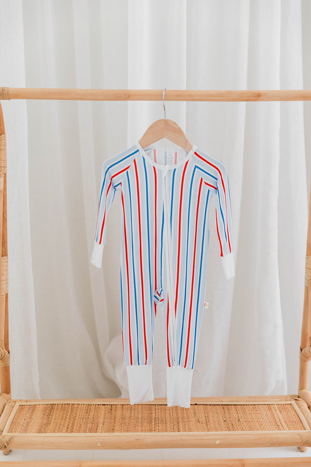 Zippered Romper in All American