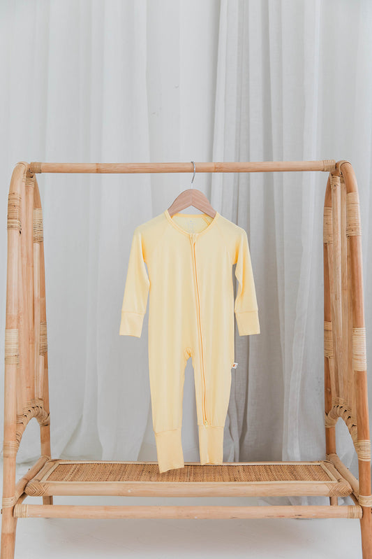 Zippered Romper in Sunshine
