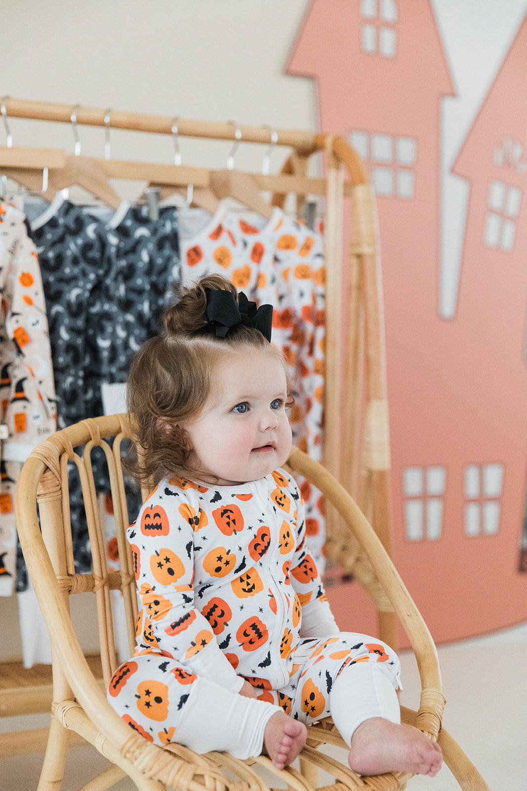 Zippered Romper in Trick or Treat