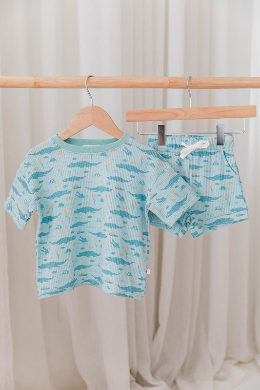 Two Piece Set in Alligator