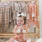 Zippered Romper in Pumpkin