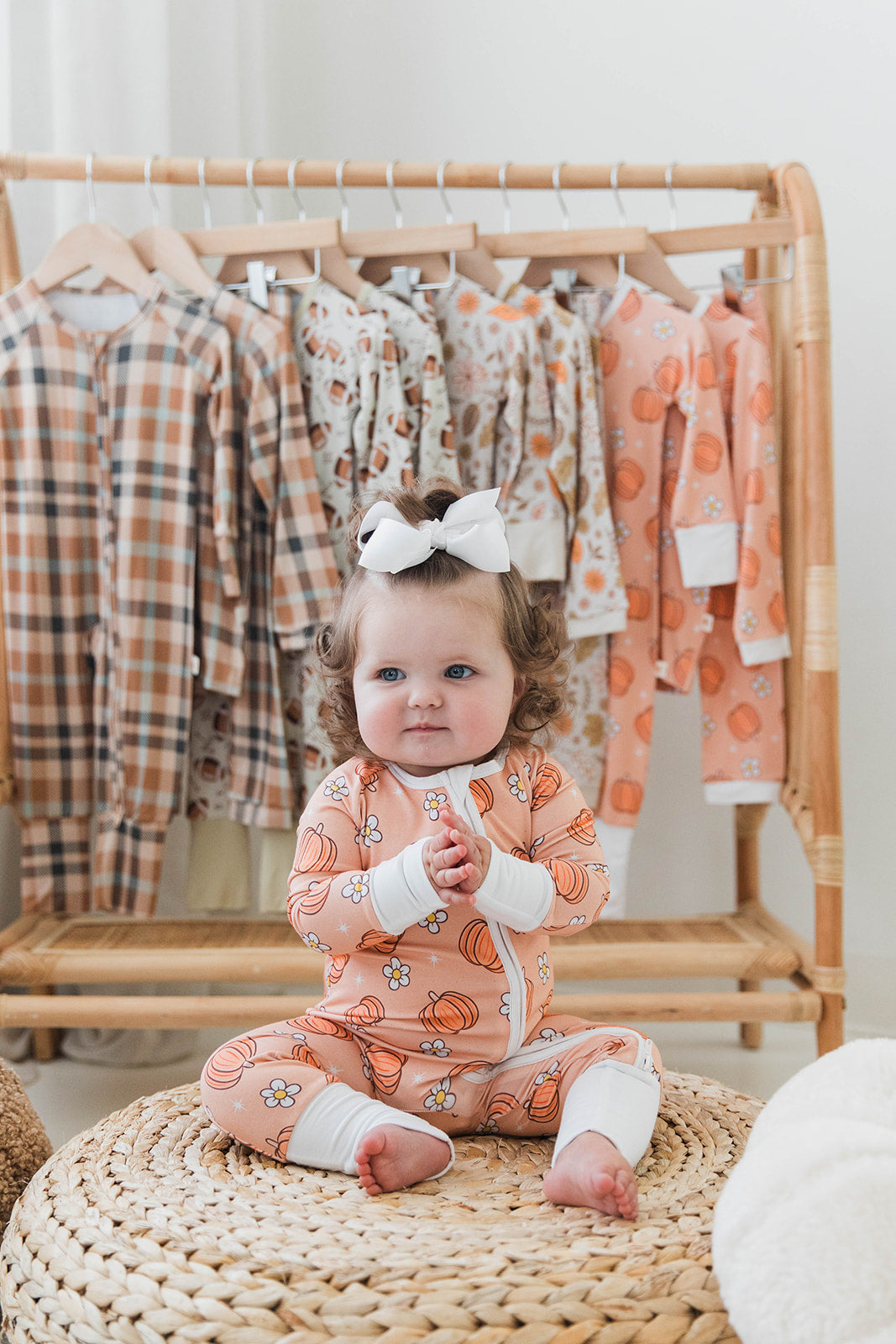 Zippered Romper in Pumpkin