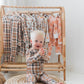 Zippered Romper in Autumn Plaid