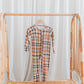 Zippered Romper in Autumn Plaid