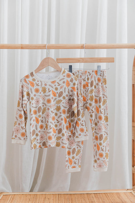 Two Piece Set in Fall Leaves